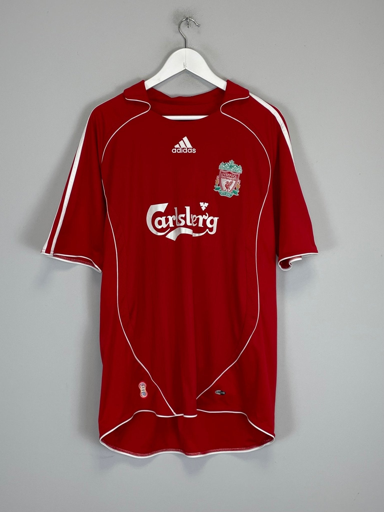 Shop 2006/08 LIVERPOOL RIISE #6 HOME SHIRT (XL) ADIDAS, classic football shirts, vintage football shirts & retro soccer jerseys at Cult Kits
