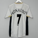 Shop 2006/08 MANCHESTER UNITED RONALDO #7 AWAY SHIRT (M) NIKE, classic football shirts, vintage football shirts & retro soccer jerseys at Cult Kits