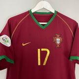 Shop 2006/08 PORTUGAL C.RONALDO #17 HOME SHIRT (M) NIKE, classic football shirts, vintage football shirts & retro soccer jerseys at Cult Kits