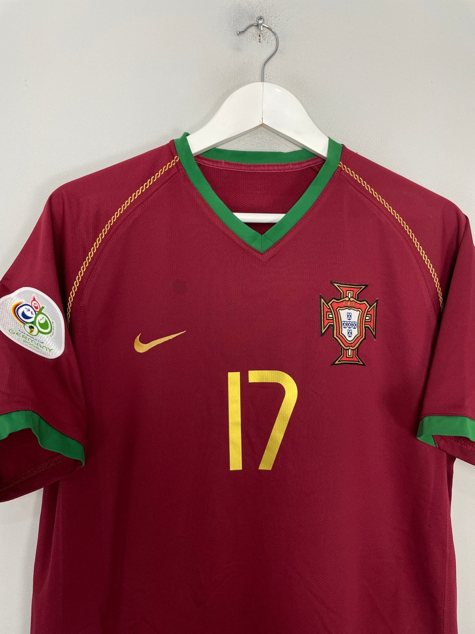 Shop 2006/08 PORTUGAL C.RONALDO #17 HOME SHIRT (M) NIKE, classic football shirts, vintage football shirts & retro soccer jerseys at Cult Kits