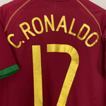 Shop 2006/08 PORTUGAL C.RONALDO #17 HOME SHIRT (M) NIKE, classic football shirts, vintage football shirts & retro soccer jerseys at Cult Kits