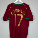 2006/08 PORTUGAL C.RONALDO 17 HOME SHIRT (S) NIKE - Cult Kits - Small - Buy Vintage Football Shirts, Authentic Retro Football Shirts For Sale, Classic Football Shirts & Soccer Jersey