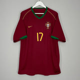 Shop 2006/08 PORTUGAL C.RONALDO #17 HOME SHIRT (XL) NIKE, classic football shirts, vintage football shirts & retro soccer jerseys at Cult Kits