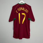 Shop 2006/08 PORTUGAL C.RONALDO #17 HOME SHIRT (XXL) NIKE, classic football shirts, vintage football shirts & retro soccer jerseys at Cult Kits