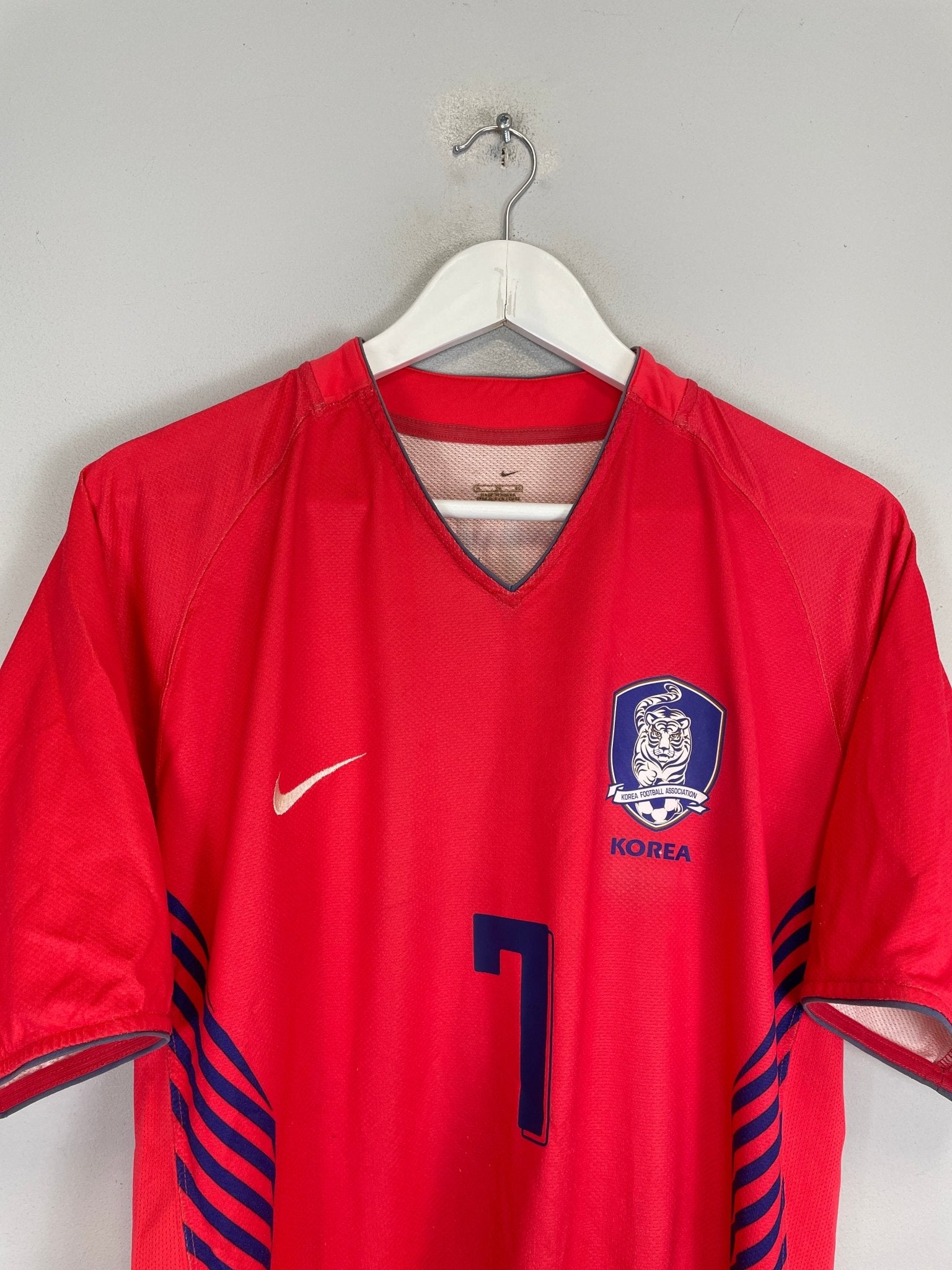 Shop 2006/08 SOUTH KOREA JI SUNG #7 HOME SHIRT (XL) NIKE, classic football shirts, vintage football shirts & retro soccer jerseys at Cult Kits