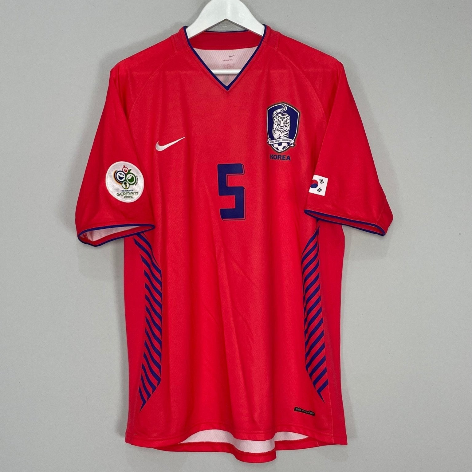 Shop 2006/08 SOUTH KOREA Y G SONG #5 HOME SHIRT (XL) NIKE, classic football shirts, vintage football shirts & retro soccer jerseys at Cult Kits