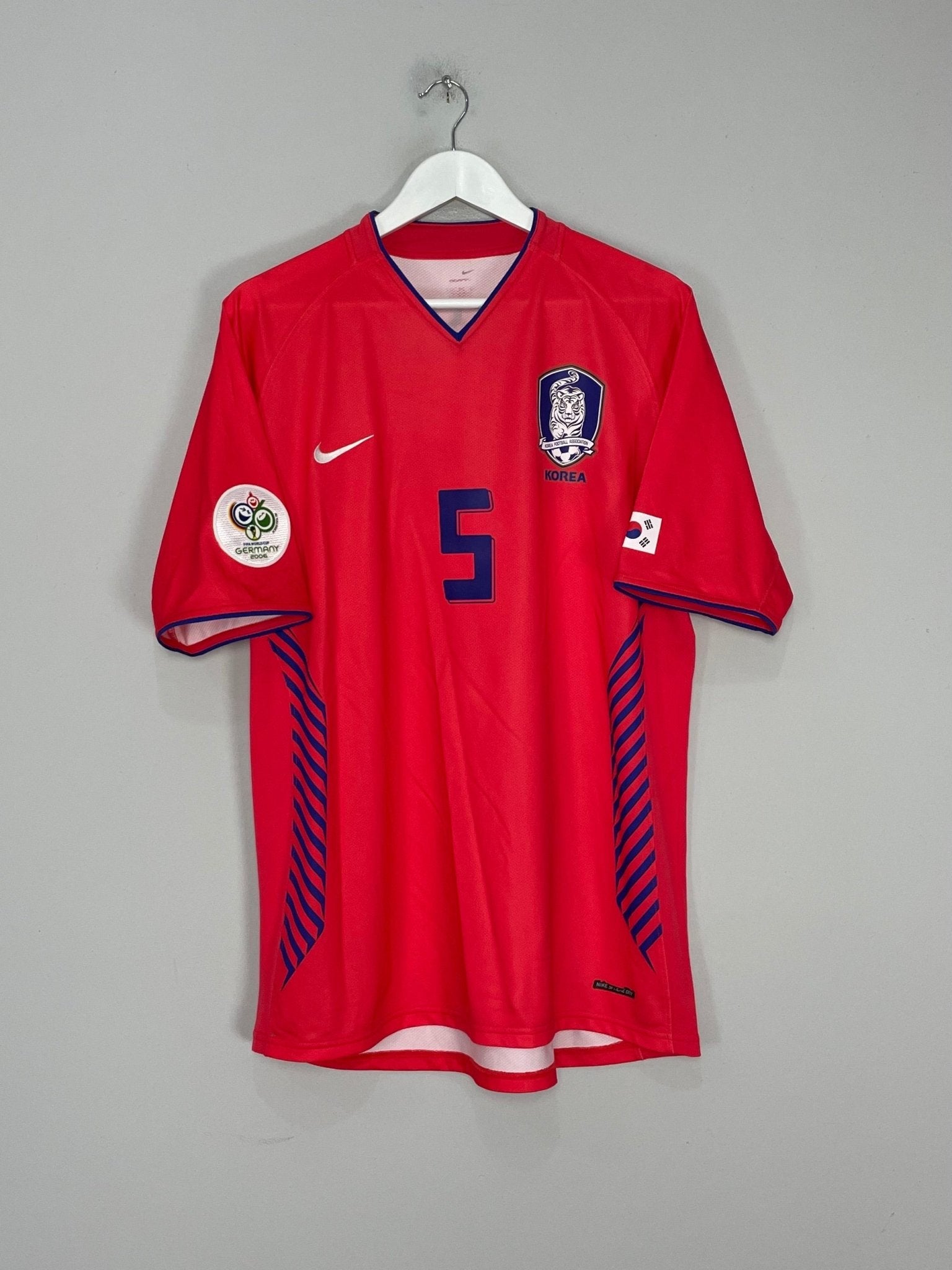 Shop 2006/08 SOUTH KOREA Y G SONG #5 HOME SHIRT (XL) NIKE, classic football shirts, vintage football shirts & retro soccer jerseys at Cult Kits