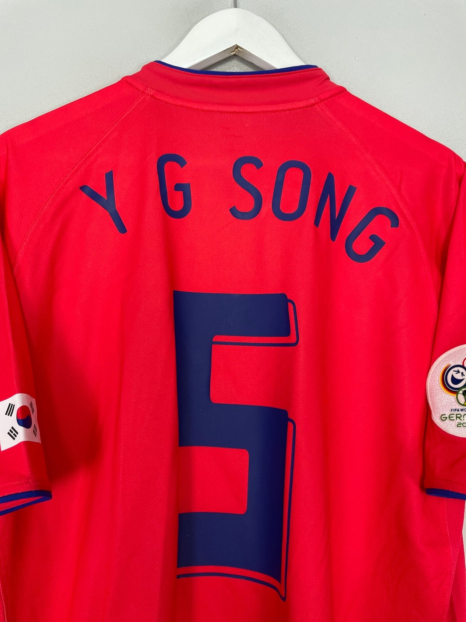 Shop 2006/08 SOUTH KOREA Y G SONG #5 HOME SHIRT (XL) NIKE, classic football shirts, vintage football shirts & retro soccer jerseys at Cult Kits