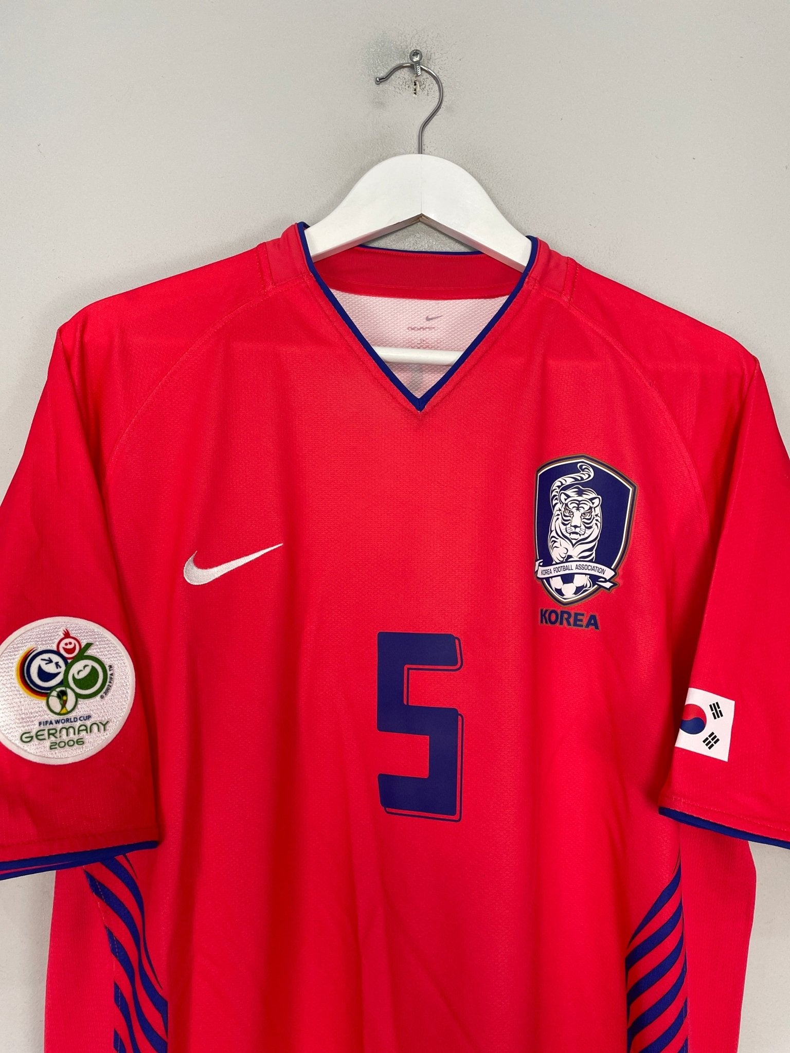 Shop 2006/08 SOUTH KOREA Y G SONG #5 HOME SHIRT (XL) NIKE, classic football shirts, vintage football shirts & retro soccer jerseys at Cult Kits