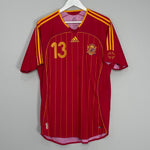 Shop 2006/08 SPAIN A.INIESTA #13 HOME SHIRT (L) ADIDAS, classic football shirts, vintage football shirts & retro soccer jerseys at Cult Kits