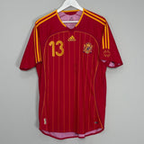 Shop 2006/08 SPAIN A.INIESTA #13 HOME SHIRT (L) ADIDAS, classic football shirts, vintage football shirts & retro soccer jerseys at Cult Kits
