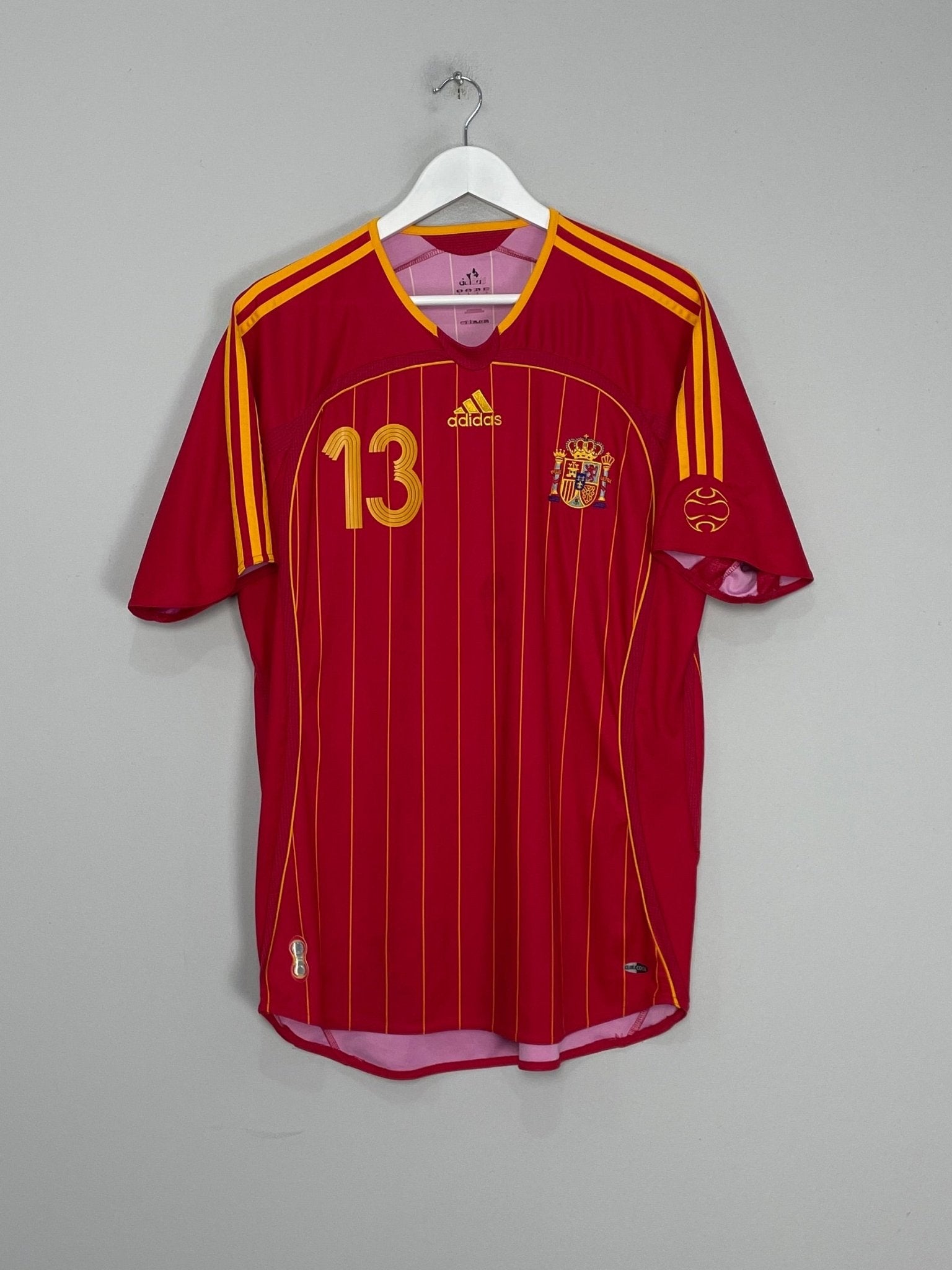 Shop 2006/08 SPAIN A.INIESTA #13 HOME SHIRT (L) ADIDAS, classic football shirts, vintage football shirts & retro soccer jerseys at Cult Kits