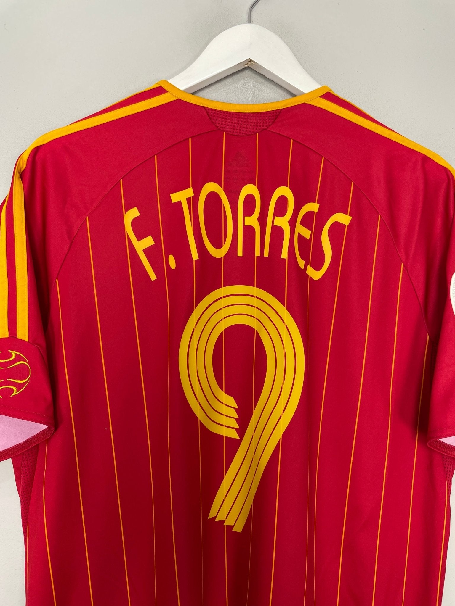 Shop 2006/08 SPAIN F.TORRES #9 HOME SHIRT (L) ADIDAS, classic football shirts, vintage football shirts & retro soccer jerseys at Cult Kits