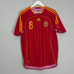 Shop 2006/08 SPAIN XAVI #8 HOME SHIRT (M) ADIDAS, classic football shirts, vintage football shirts & retro soccer jerseys at Cult Kits