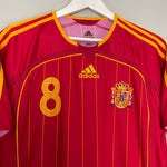 Shop 2006/08 SPAIN XAVI #8 HOME SHIRT (M) ADIDAS, classic football shirts, vintage football shirts & retro soccer jerseys at Cult Kits