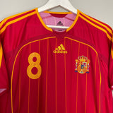 Shop 2006/08 SPAIN XAVI #8 HOME SHIRT (M) ADIDAS, classic football shirts, vintage football shirts & retro soccer jerseys at Cult Kits