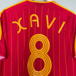 Shop 2006/08 SPAIN XAVI #8 HOME SHIRT (M) ADIDAS, classic football shirts, vintage football shirts & retro soccer jerseys at Cult Kits