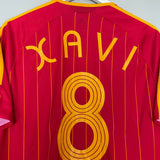 Shop 2006/08 SPAIN XAVI #8 HOME SHIRT (M) ADIDAS, classic football shirts, vintage football shirts & retro soccer jerseys at Cult Kits