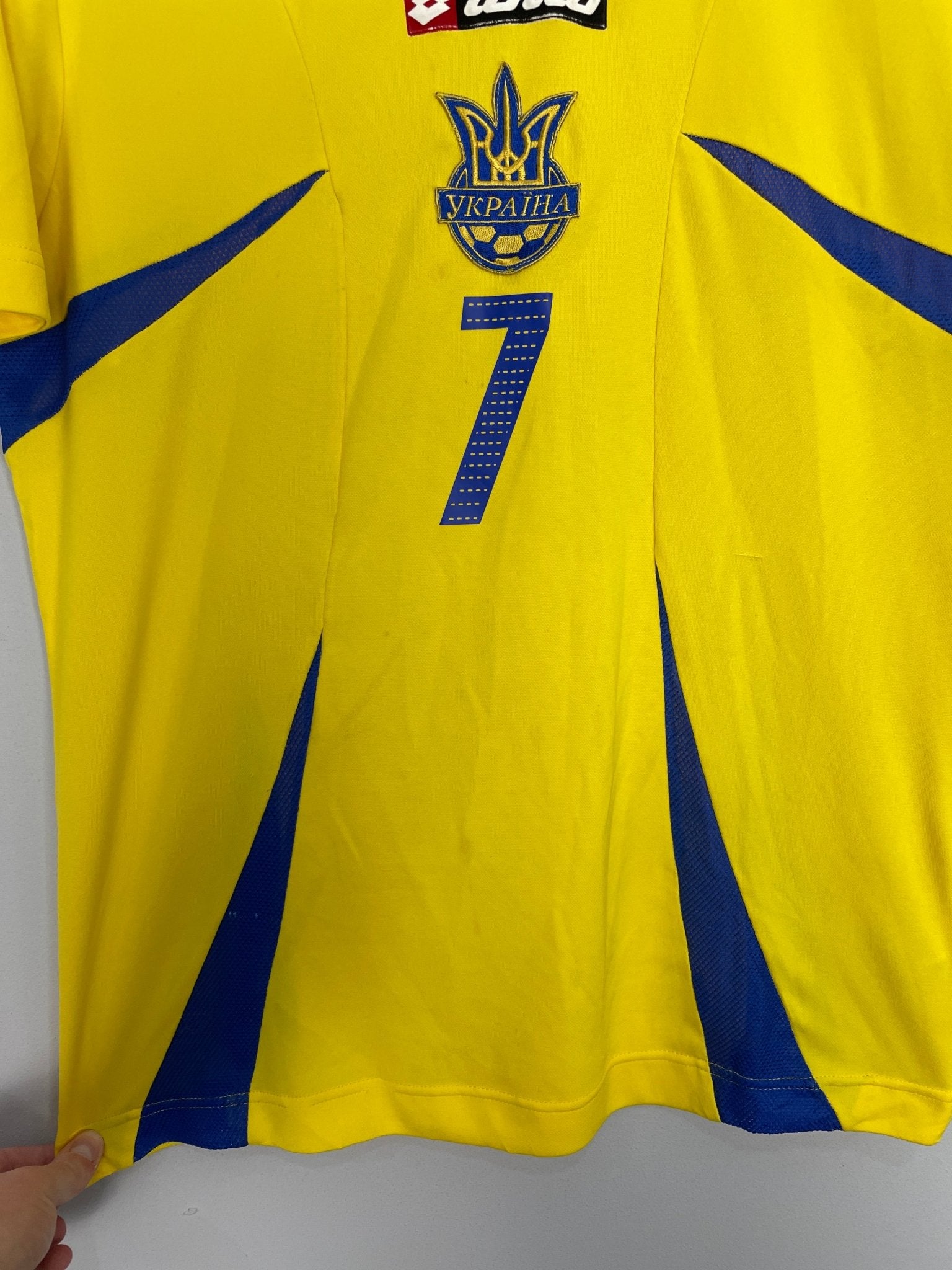 Shop 2006/08 UKRAINE SHEVCHENKO #7 HOME SHIRT (XL) LOTTO, classic football shirts, vintage football shirts & retro soccer jerseys at Cult Kits