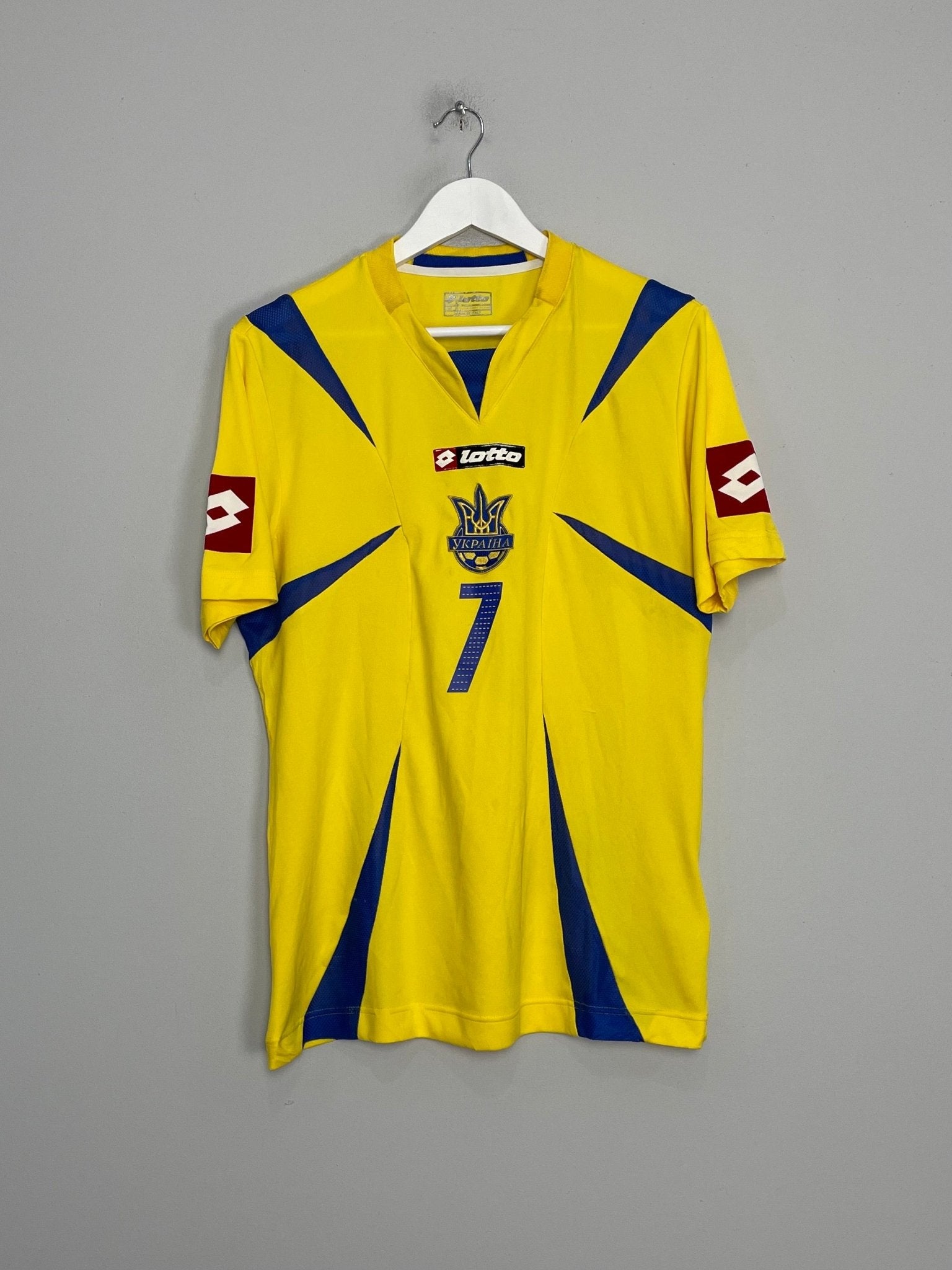 Shop 2006/08 UKRAINE SHEVCHENKO #7 HOME SHIRT (XL) LOTTO, classic football shirts, vintage football shirts & retro soccer jerseys at Cult Kits