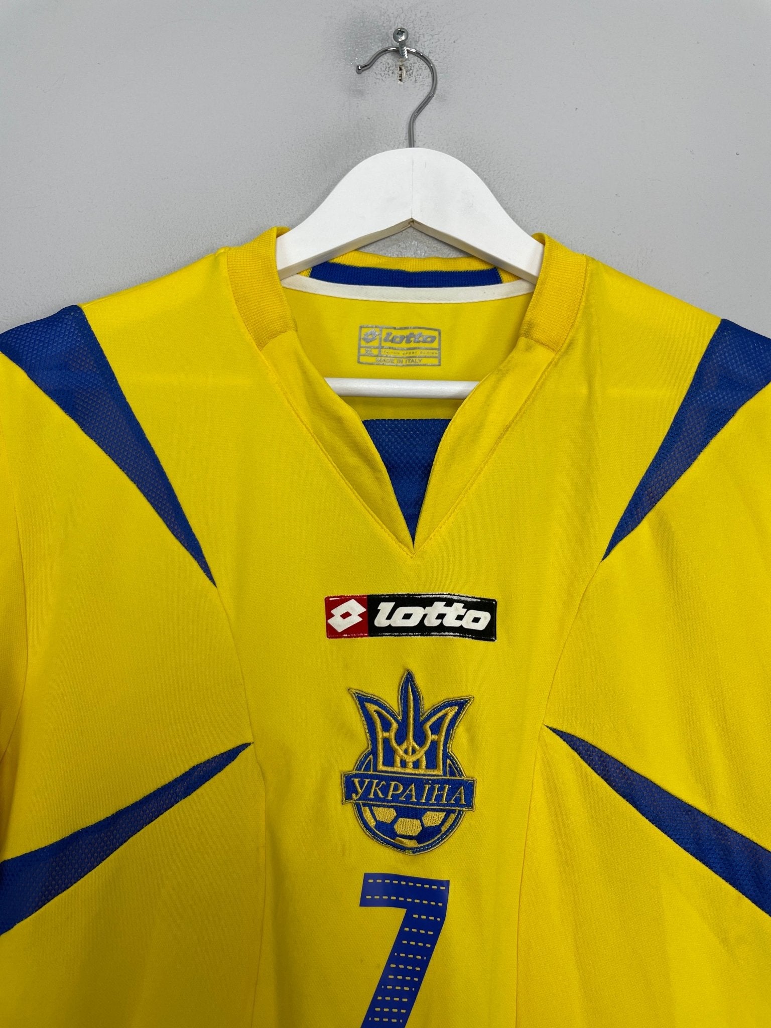 Shop 2006/08 UKRAINE SHEVCHENKO #7 HOME SHIRT (XL) LOTTO, classic football shirts, vintage football shirts & retro soccer jerseys at Cult Kits