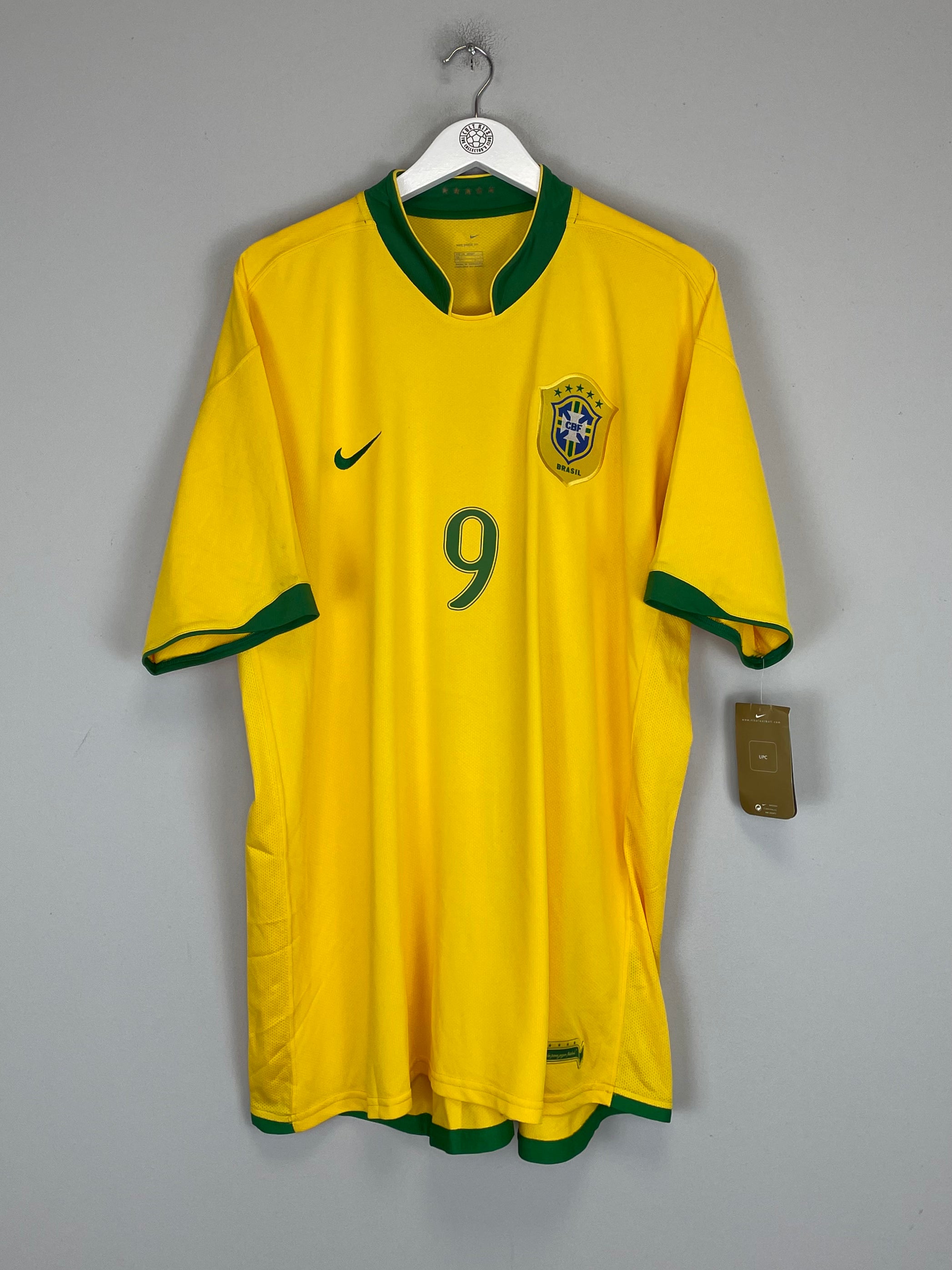2006/07 BRAZIL RONALDO #9 *BNWT* HOME SHIRT (XXXL) NIKE COLLAR R9 NAZARIO ICON 