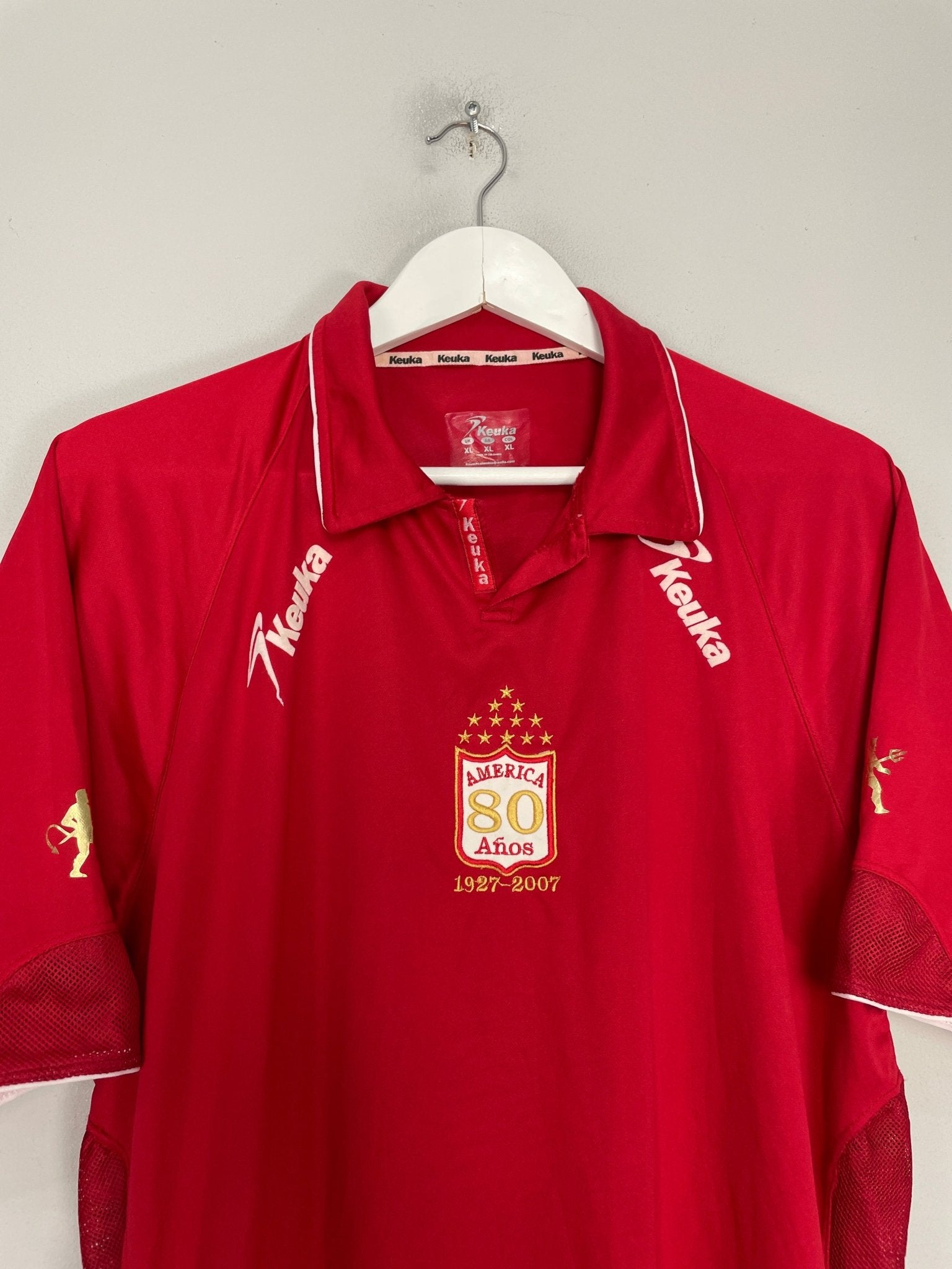Shop 2007 AMERICA DE CALI *80 YEARS* HOME SHIRT (XL) KEUKA, classic football shirts, vintage football shirts & retro soccer jerseys at Cult Kits