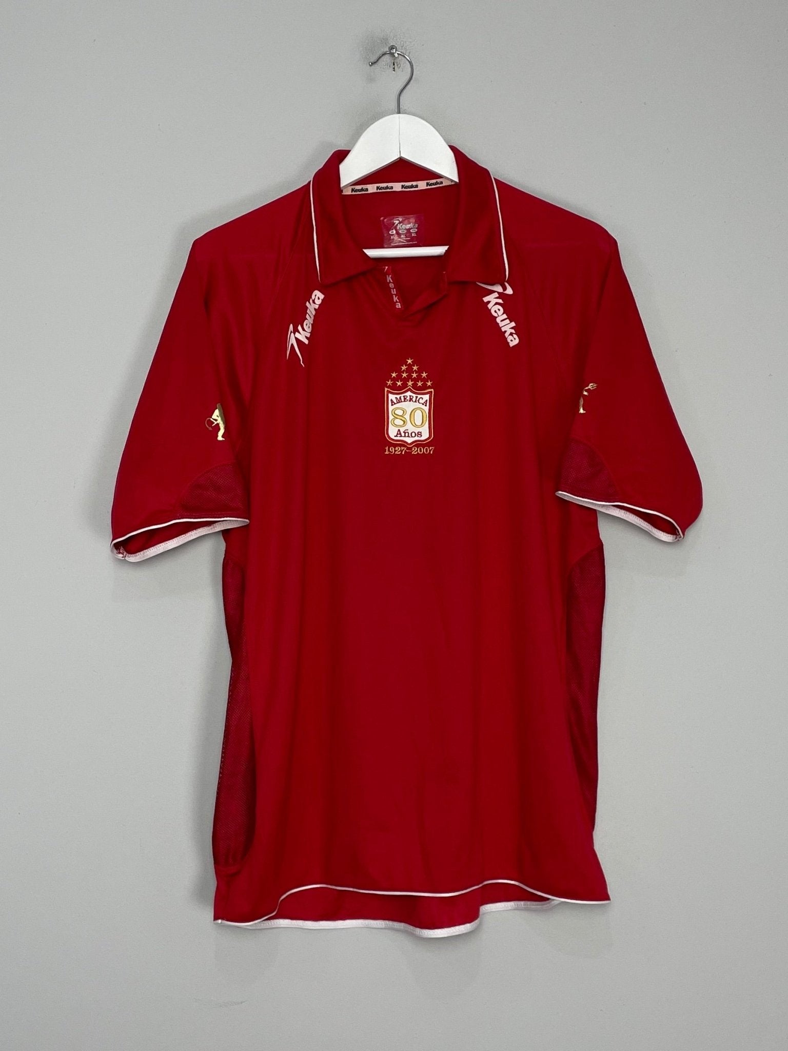 Shop 2007 AMERICA DE CALI *80 YEARS* HOME SHIRT (XL) KEUKA, classic football shirts, vintage football shirts & retro soccer jerseys at Cult Kits