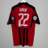 Shop 2007/08 AC MILAN KAKA #22 C/L HOME SHIRT (L) ADIDAS, classic football shirts, vintage football shirts & retro soccer jerseys at Cult Kits