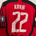 Shop 2007/08 AC MILAN KAKA #22 C/L HOME SHIRT (L) ADIDAS, classic football shirts, vintage football shirts & retro soccer jerseys at Cult Kits