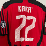 Shop 2007/08 AC MILAN KAKA #22 C/L HOME SHIRT (L) ADIDAS, classic football shirts, vintage football shirts & retro soccer jerseys at Cult Kits