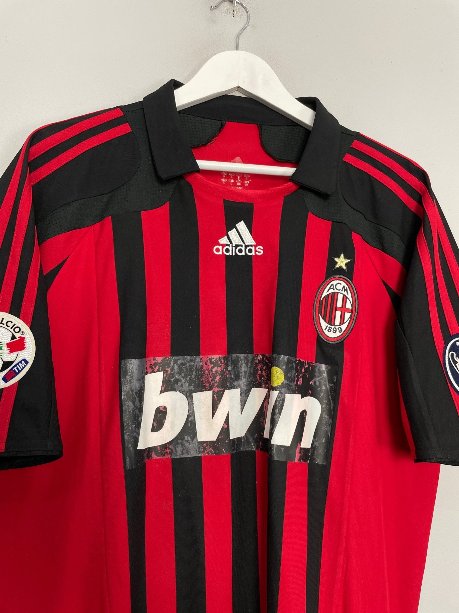 Shop 2007/08 AC MILAN KAKA #22 C/L HOME SHIRT (L) ADIDAS, classic football shirts, vintage football shirts & retro soccer jerseys at Cult Kits