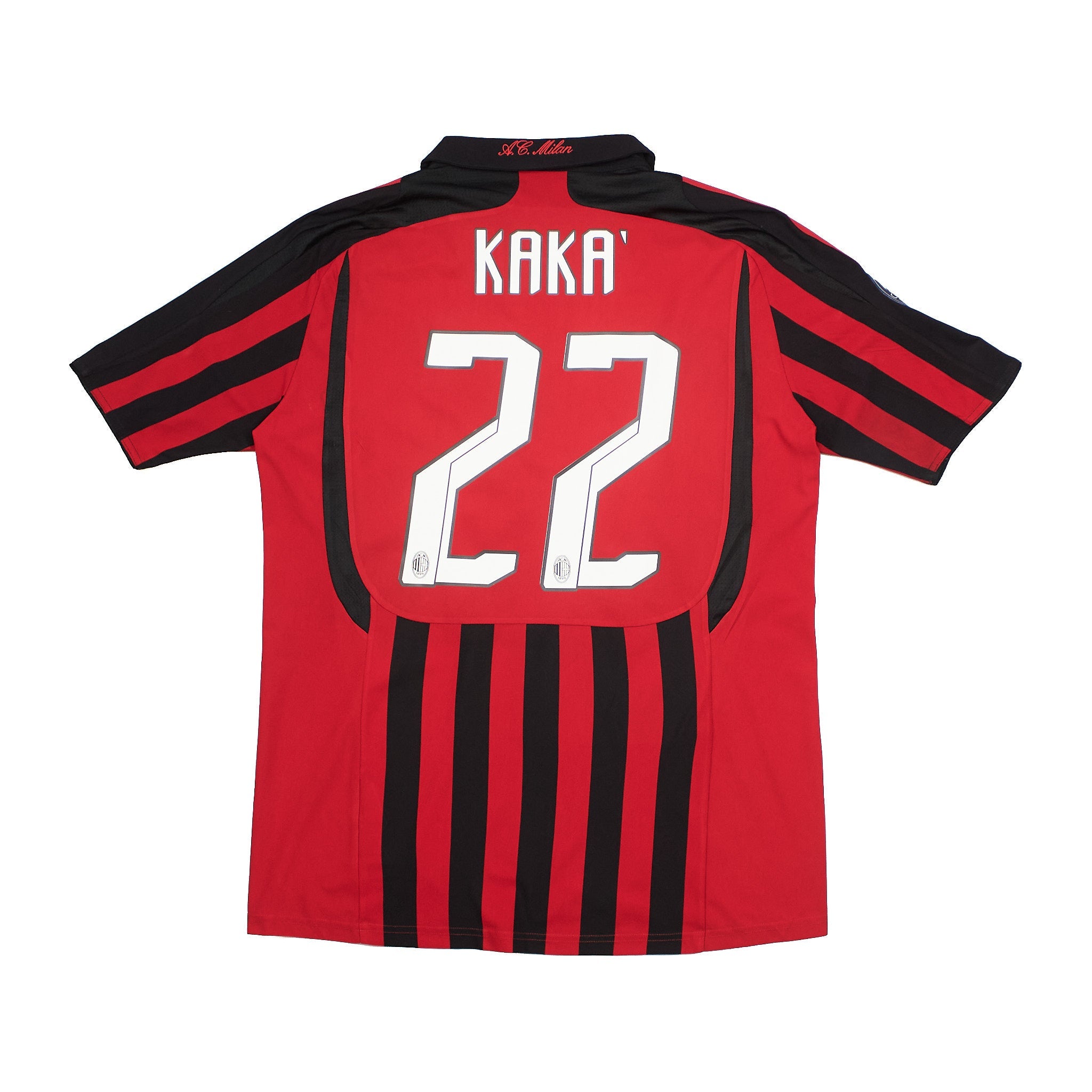 Buy 2007/08 AC Milan Kaka 22 Home Shirt (M) Adidas ~ Free worldwide shipping ~ Authentic Vintage Football Shirts from Cult Kits