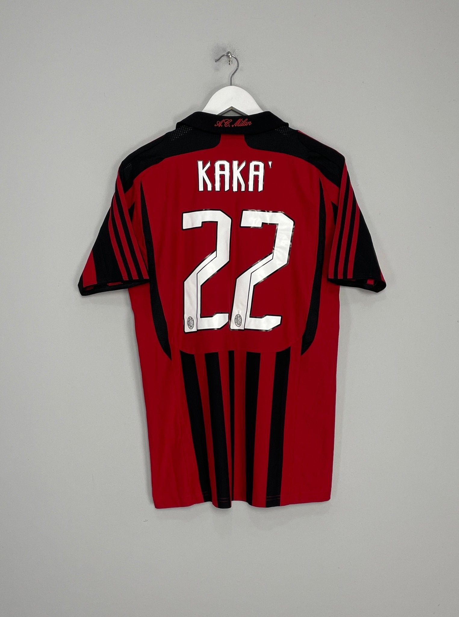 Shop 2007/08 AC MILAN KAKA #22 HOME SHIRT (S) ADIDAS, classic football shirts, vintage football shirts & retro soccer jerseys at Cult Kits