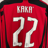 Shop 2007/08 AC MILAN KAKA #22 L/S HOME SHIRT (M) ADIDAS, classic football shirts, vintage football shirts & retro soccer jerseys at Cult Kits