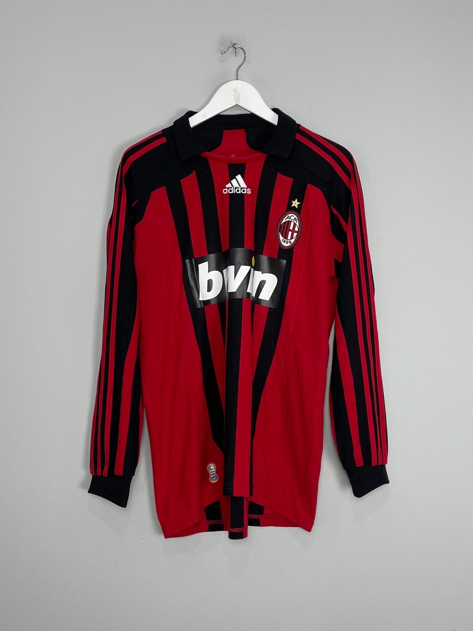 Shop 2007/08 AC MILAN KAKA #22 L/S HOME SHIRT (M) ADIDAS, classic football shirts, vintage football shirts & retro soccer jerseys at Cult Kits