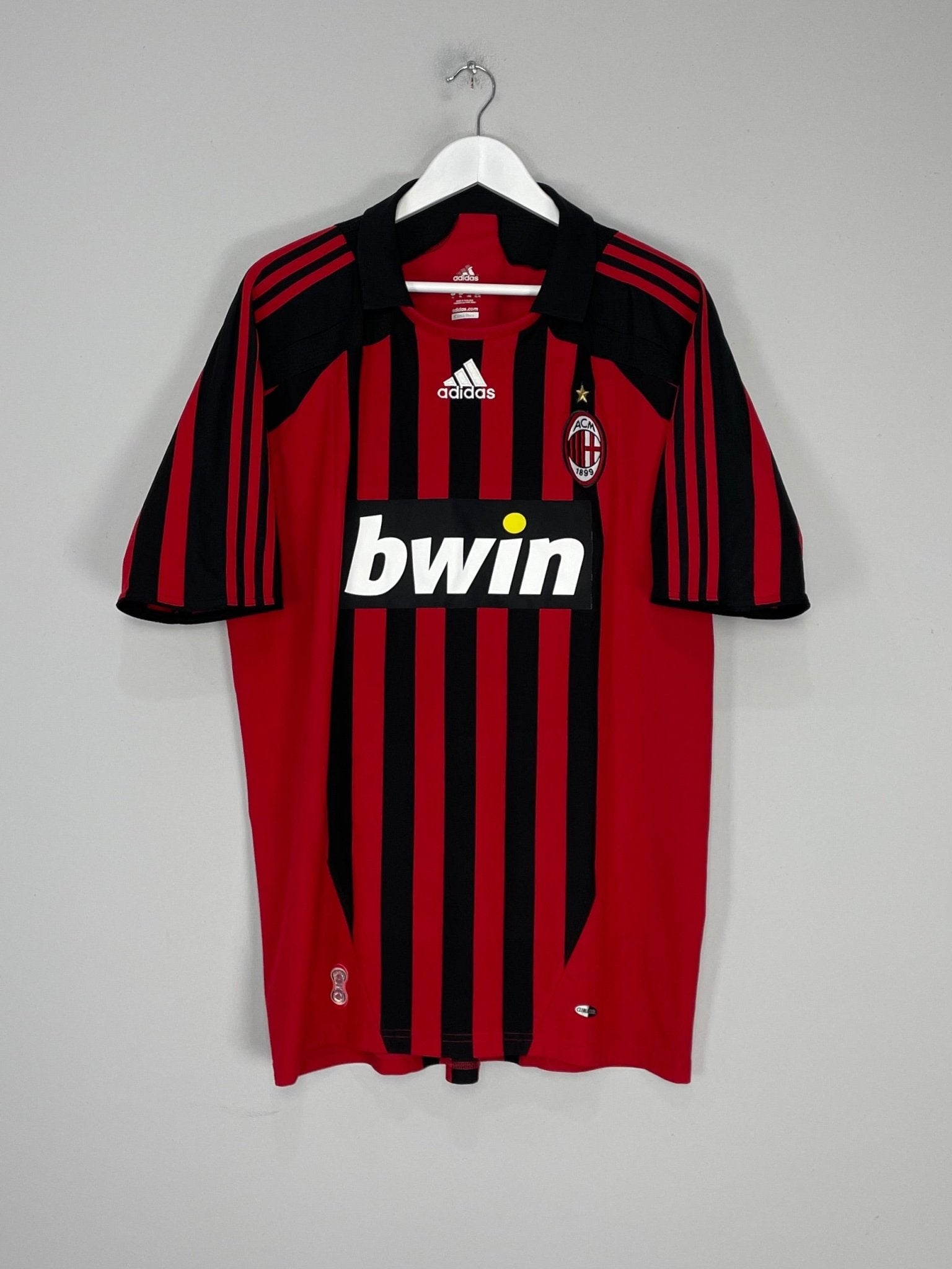 Shop 2007/08 AC MILAN *KAKA SIGNED* HOME SHIRT (XL) ADIDAS, classic football shirts, vintage football shirts & retro soccer jerseys at Cult Kits