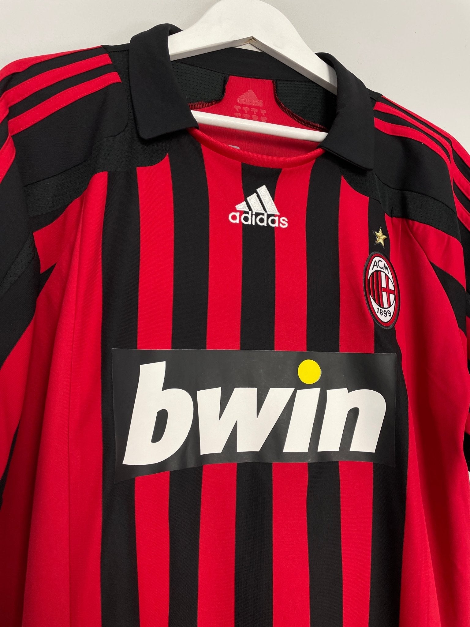 Shop 2007/08 AC MILAN MALDINI #3 HOME SHIRT (L) ADIDAS, classic football shirts, vintage football shirts & retro soccer jerseys at Cult Kits