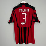 Shop 2007/08 AC MILAN MALDINI #3 HOME SHIRT (L) ADIDAS, classic football shirts, vintage football shirts & retro soccer jerseys at Cult Kits