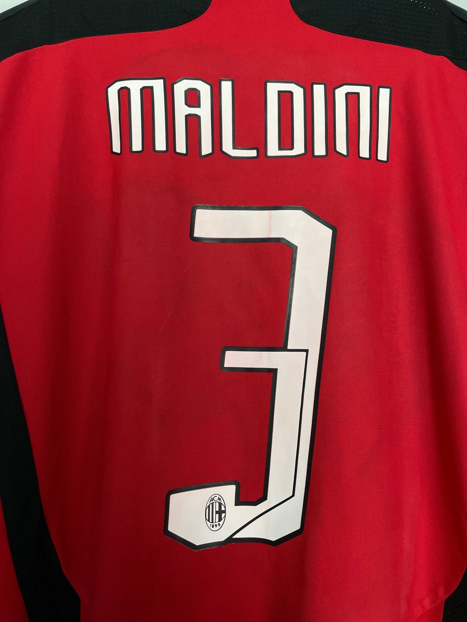 Shop 2007/08 AC MILAN MALDINI #3 HOME SHIRT (L) ADIDAS, classic football shirts, vintage football shirts & retro soccer jerseys at Cult Kits