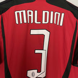 Shop 2007/08 AC MILAN MALDINI #3 HOME SHIRT (L) ADIDAS, classic football shirts, vintage football shirts & retro soccer jerseys at Cult Kits