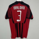 Shop 2007/08 AC MILAN MALDINI #3 HOME SHIRT (L) ADIDAS, classic football shirts, vintage football shirts & retro soccer jerseys at Cult Kits