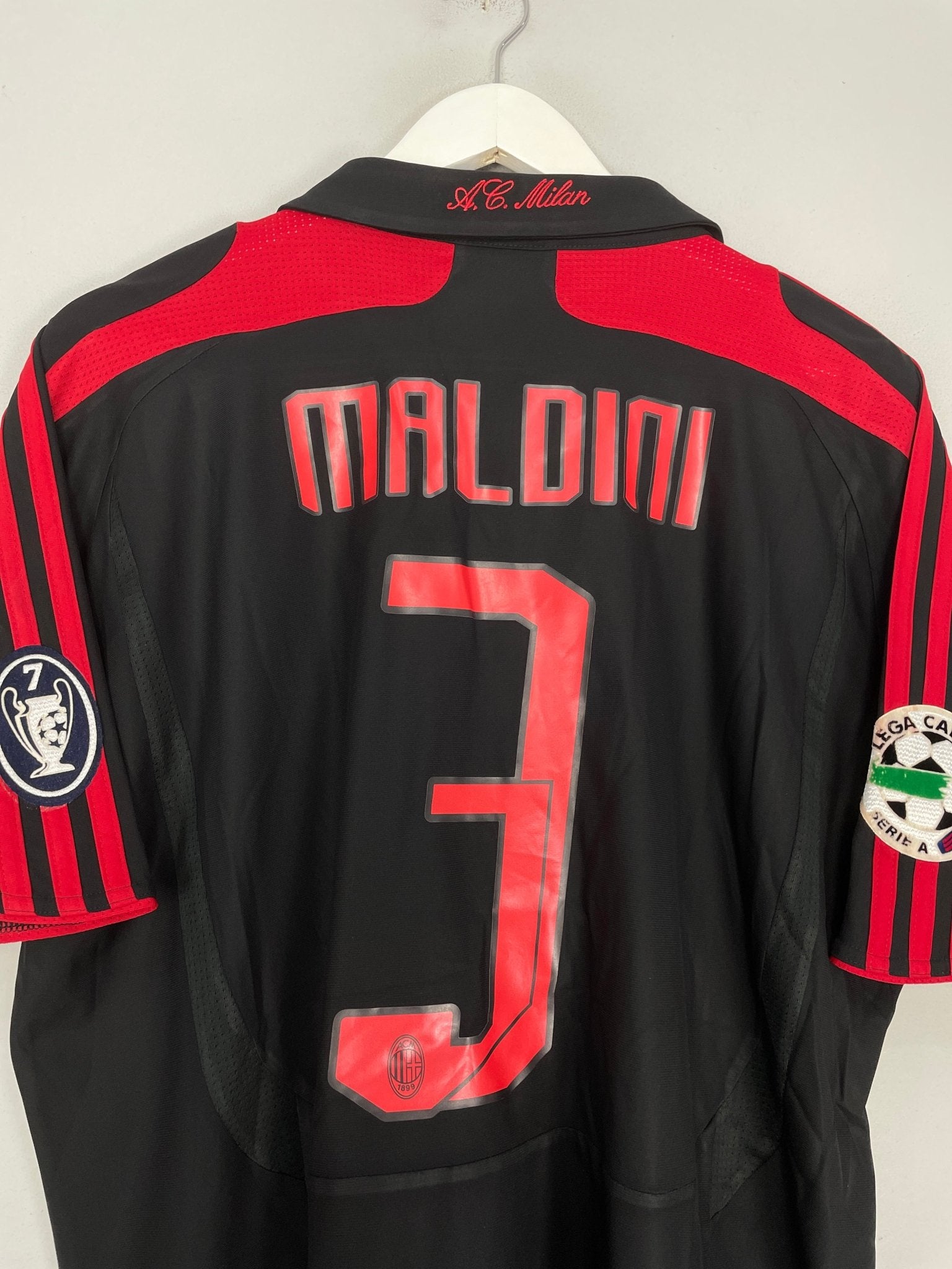 Shop 2007/08 AC MILAN MALDINI #3 THIRD SHIRT (L) ADIDAS, classic football shirts, vintage football shirts & retro soccer jerseys at Cult Kits