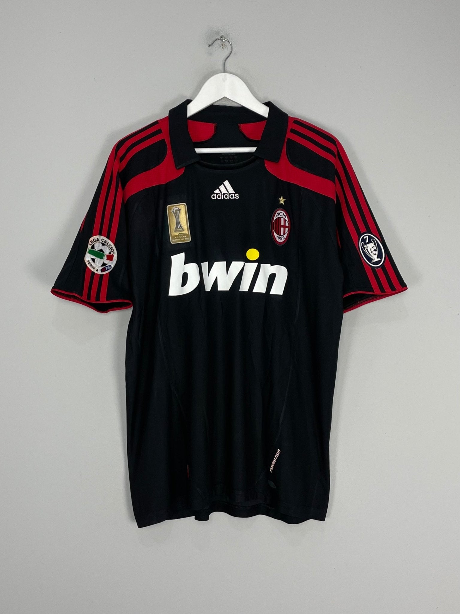Shop 2007/08 AC MILAN MALDINI #3 THIRD SHIRT (L) ADIDAS, classic football shirts, vintage football shirts & retro soccer jerseys at Cult Kits