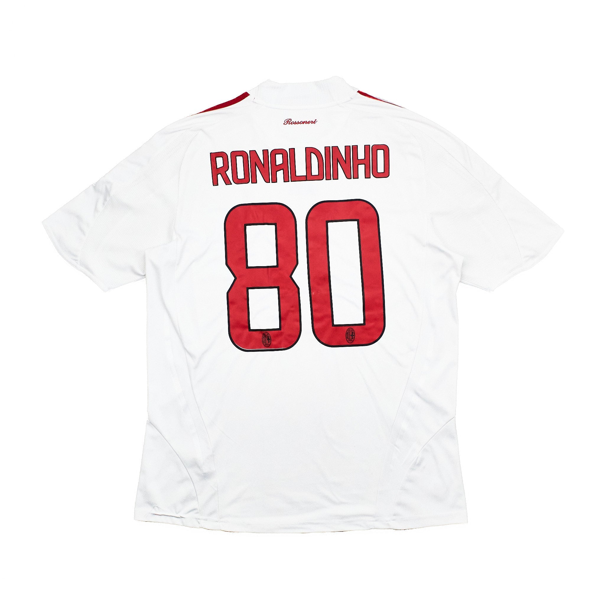 Buy 2007/08 AC Milan Ronaldinho 80 Away Shirt (L) Adidas ~ Free worldwide shipping ~ Authentic Vintage Football Shirts from Cult Kits