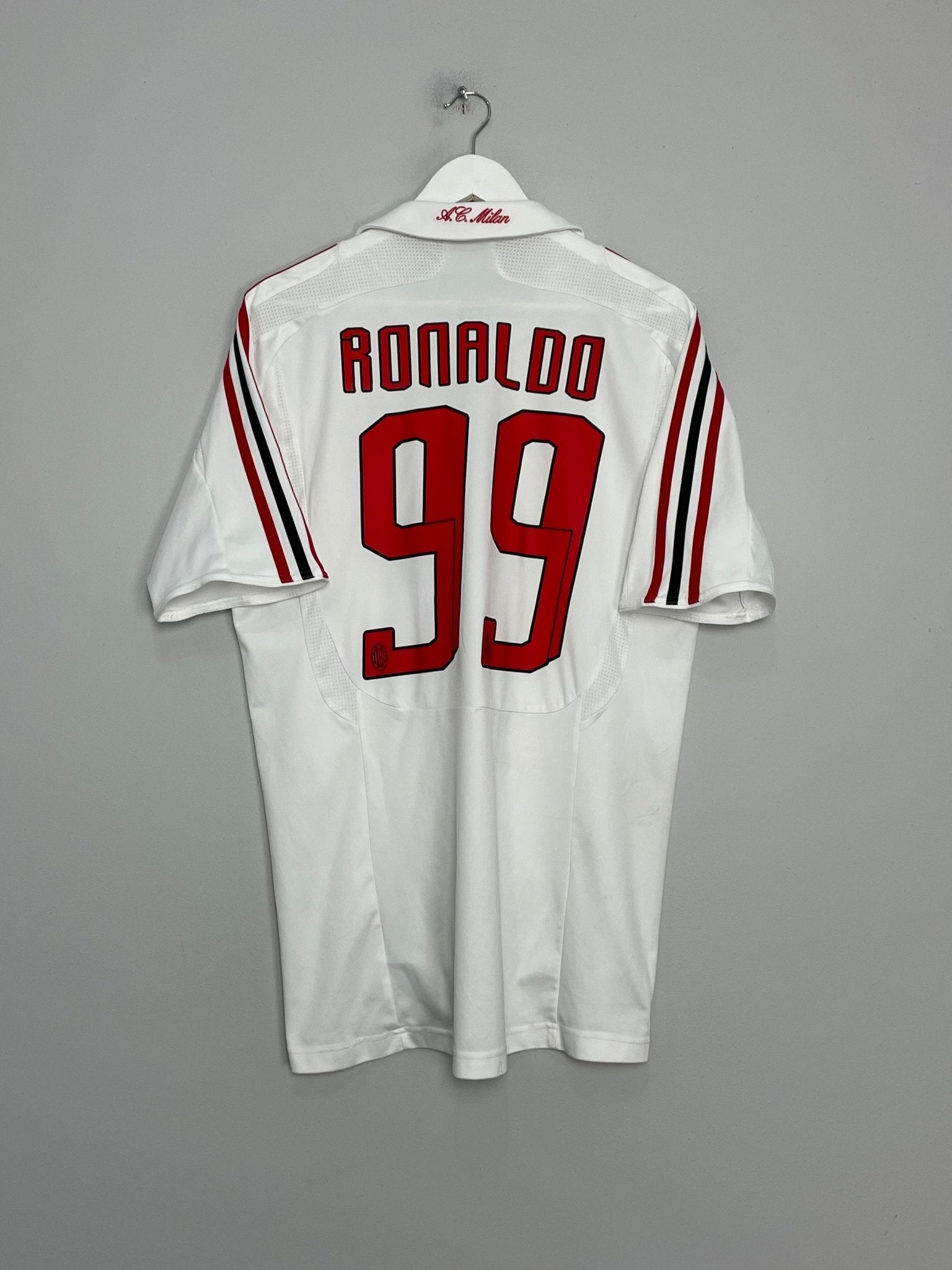 Shop 2007/08 AC MILAN RONALDO #99 AWAY SHIRT (L) ADIDAS, classic football shirts, vintage football shirts & retro soccer jerseys at Cult Kits