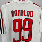 Shop 2007/08 AC MILAN RONALDO #99 AWAY SHIRT (M) ADIDAS, classic football shirts, vintage football shirts & retro soccer jerseys at Cult Kits