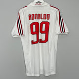 Shop 2007/08 AC MILAN RONALDO #99 AWAY SHIRT (M) ADIDAS, classic football shirts, vintage football shirts & retro soccer jerseys at Cult Kits