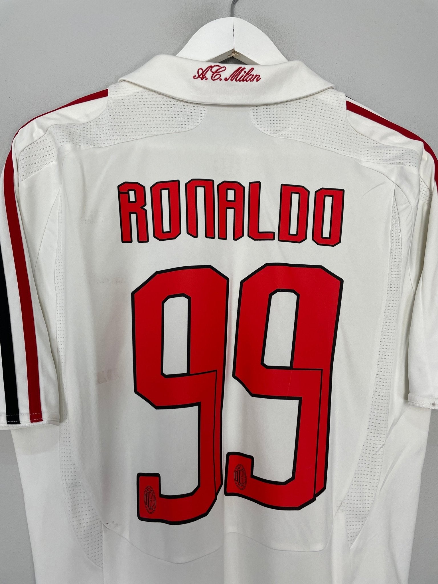 Shop 2007/08 AC MILAN RONALDO #99 AWAY SHIRT (M) ADIDAS, classic football shirts, vintage football shirts & retro soccer jerseys at Cult Kits