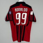 Shop 2007/08 AC MILAN RONALDO #99 HOME SHIRT (L) ADIDAS, classic football shirts, vintage football shirts & retro soccer jerseys at Cult Kits